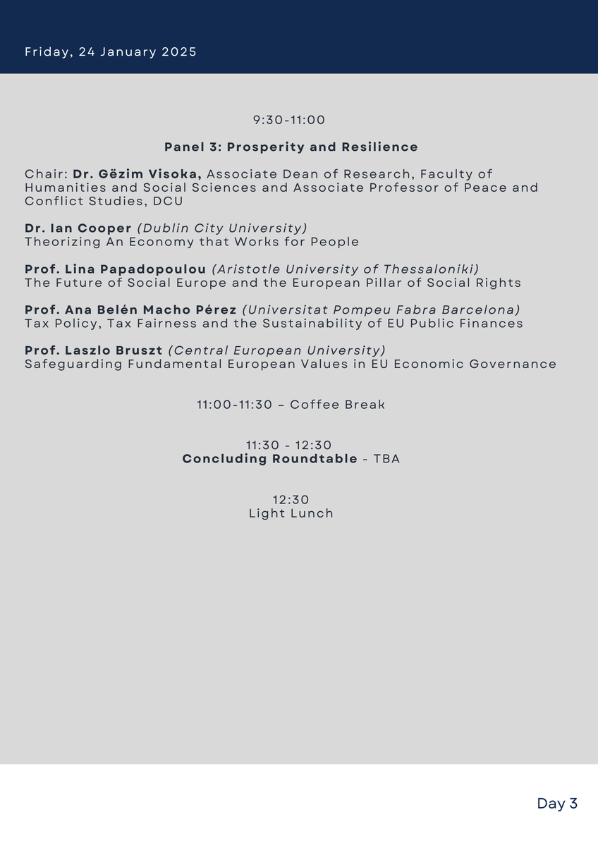 REBUILD Centre (@rebuildcentreeu) on Twitter photo Save the date! Join us for the #REBUILD / #PROSPER network conference, Rebuilding a Prosperous European Economy, at <a href="/DCU/">Dublin City University</a>, 22-24 January 2025.
Panels on: Growth, Competitiveness, Solidarity, Security & Resilience, featuring top experts! 4
Register: bit.ly/3ZB9HIS Save the date! Join us for the #REBUILD / #PROSPER network conference, Rebuilding a Prosperous European Economy, at <a href="/DCU/">Dublin City University</a>, 22-24 January 2025.
Panels on: Growth, Competitiveness, Solidarity, Security & Resilience, featuring top experts! 4
Register: bit.ly/3ZB9HIS