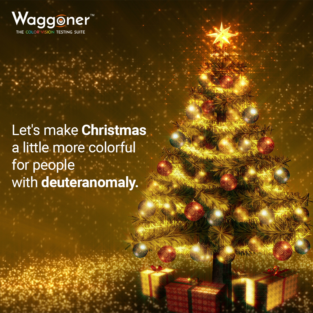 WaggonerDx's tweet photo. For people with red-green color blindness, Christmas colors can fade into duller hues. Let's keep them in mind in the coming weeks, and include more colors in our Christmas decorations and presents! https://t.co/vsaMlM9S3Z