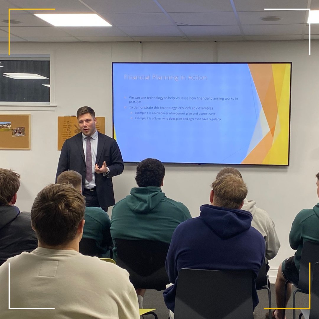 Titan_PI's tweet photo. We were at Northampton Saints last week, talking about the financial challenges players face.

Ex-player turned Financial Planner, Ethan Waller, spoke about struggling with transition, changes he would have made and how players can prepare.

Good luck to the team this weekend! https://t.co/bkda5L6lrA