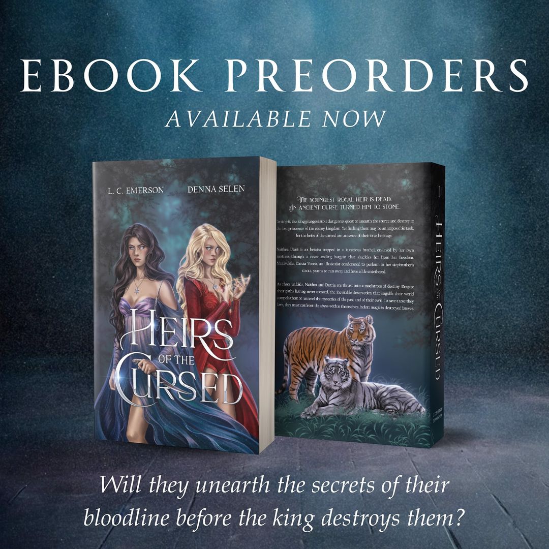 dennaaselen's tweet photo. Hola booktw!! Soy Denna, una autora española indie internacional que va a publicar su debut de fantasía, Heirs of the Cursed, este 1 de enero. Aquí os dejo la sinopsis y unos cuantos tropes. Me encantaría hacer dinámica de preguntas/respuestas pero no me conoce ni el tato 🥹✌🏽 https://t.co/p70SObTuM2