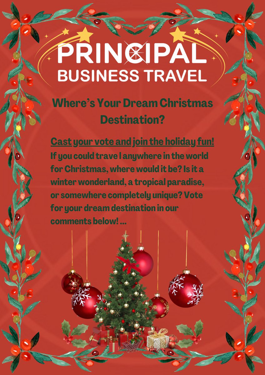PrincipalWorld's tweet photo. • 🎅 Lapland for a snowy adventure
• 🗽 New York for a magical city break
• 🏖 Maldives for a tropical escape
• 🏠 Home sweet home

Cast your vote so we can see what you're dreaming of this season! Don’t forget to tag a friend you’d love to travel with. https://t.co/GHoPP007c2