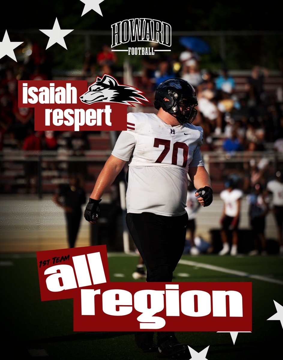 HHSHuskiesFB's tweet photo. First Team All-Region OL @IRespert 

@HHSHuskiesFB #AllDAE https://t.co/y3j4hacau0