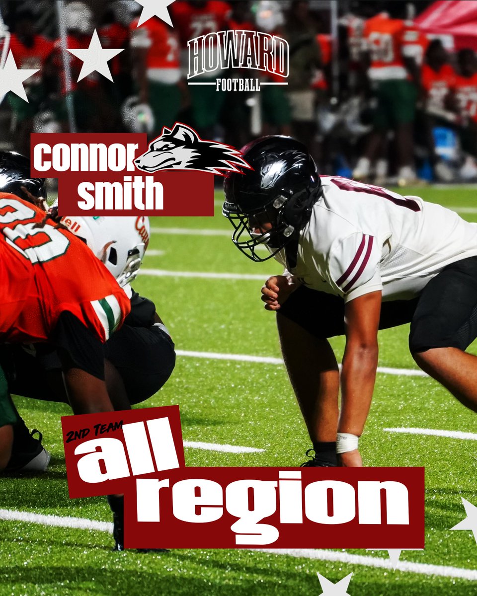 Second Team All-Region OL <a href="/cgs2025/">Connor Smith</a> 

<a href="/HHSHuskiesFB/">Howard High School Huskies Football</a> #AllDAE