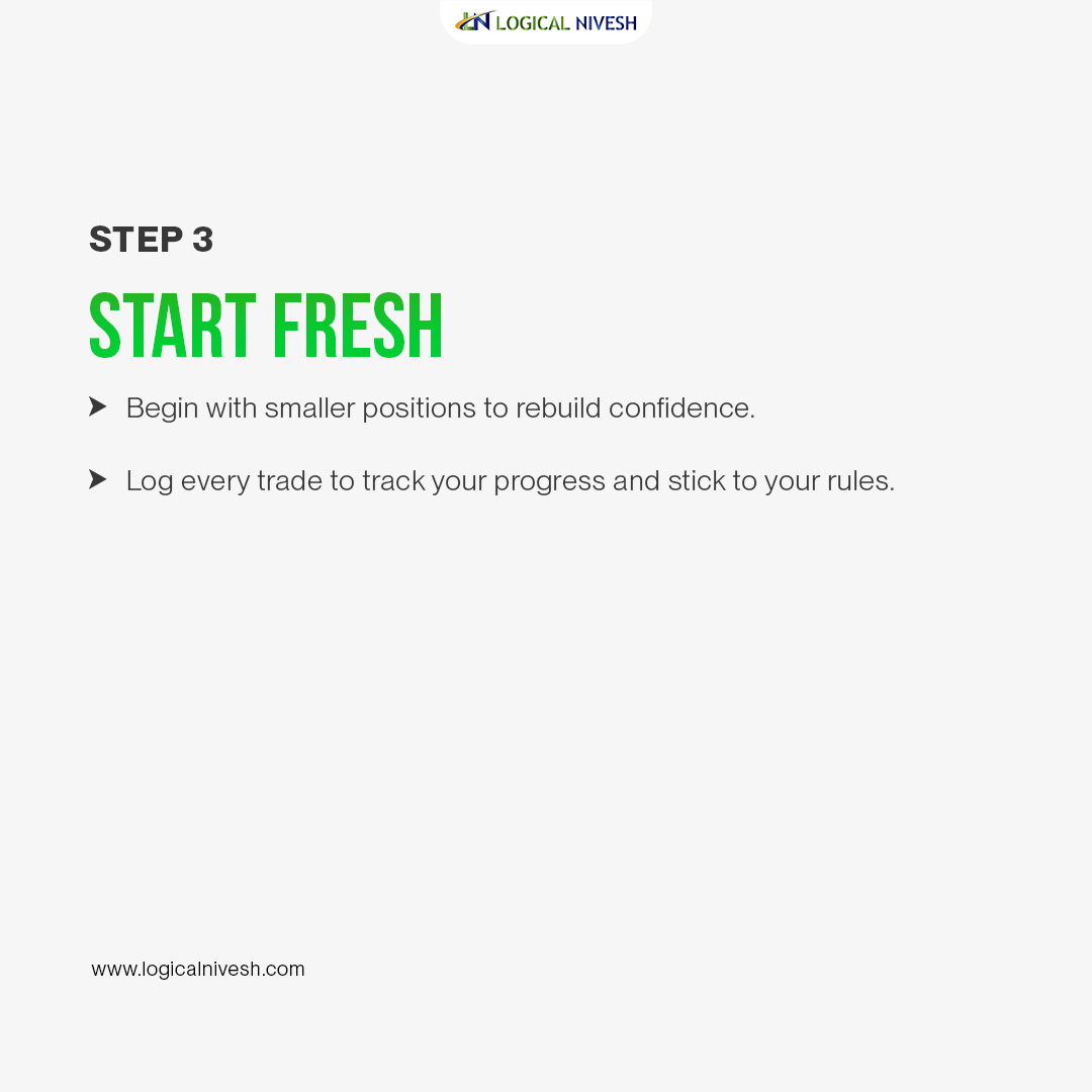 NiveshLogical's tweet image. 🌟 The Power of the Reset Method in Trading 🌟 Stuck in a losing streak? Take a break, simplify your strategy, and start fresh with small positions. Log trades to track progress. Reset and trade with clarity! 📈✨

#LogicalNivesh