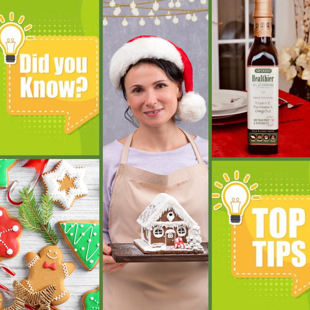 CarotinoOil's tweet photo. Did you know Carotino Healthier Cooking Oil is great for baking? Try it for making tasty Christmas goodies like gingerbread, fruit cake, mince pies and much more! See our website for recipe inspiration and to enter our #giveaway to #win a £50 gift card.🍀https://t.co/yF3K0LQIMT https://t.co/skSIFoF3LM
