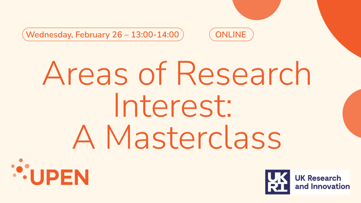 Universities Policy Engagement Network (UPEN) (@policyupen) on Twitter photo In two weeks!
Want to learn more about what ARI’s are & how to engage with them?
Join the UPEN ARI Sub-Committee for a masterclass with <a href="/pickfordrich/">Rich Pickford</a> <a href="/r0bdavies/">Rob Davies</a> & Nicky Buckley sharing their expertise and experience across the UK developing ARI's
eventbrite.co.uk/e/areas-of-res… In two weeks!
Want to learn more about what ARI’s are & how to engage with them?
Join the UPEN ARI Sub-Committee for a masterclass with <a href="/pickfordrich/">Rich Pickford</a> <a href="/r0bdavies/">Rob Davies</a> & Nicky Buckley sharing their expertise and experience across the UK developing ARI's
eventbrite.co.uk/e/areas-of-res…