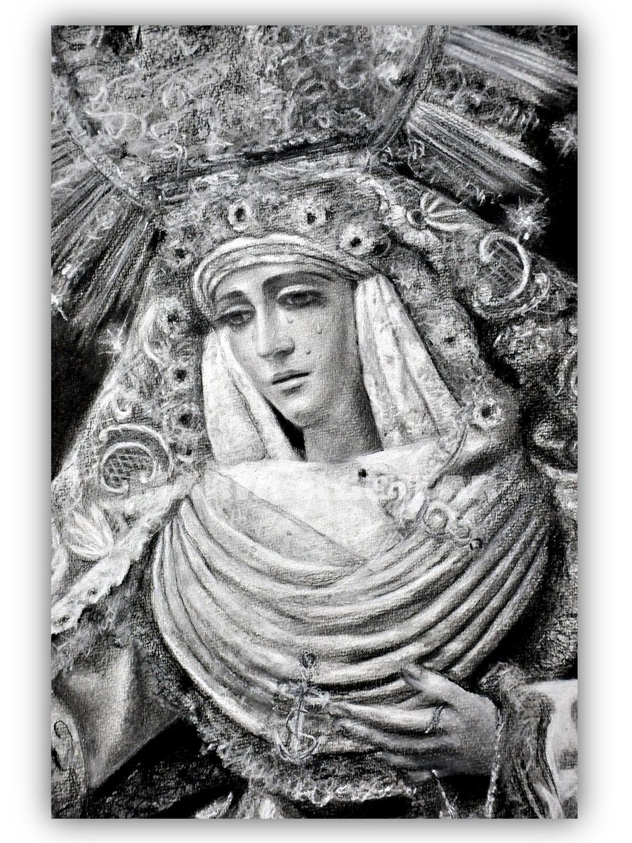 mariaaguilar429's tweet photo. “El tiempo de la Esperanza”
Grafito y pastel negro sobre papel (50x70 cm).

Tras más de 2 meses de trabajo, hoy, en vísperas de los días de la Virgen, ve la luz esta obra llena de cariño y guiada por @AntonioCasamit1 
Foto de referencia: @fransantiph 

Obra en venta. https://t.co/QeMtfRezxJ