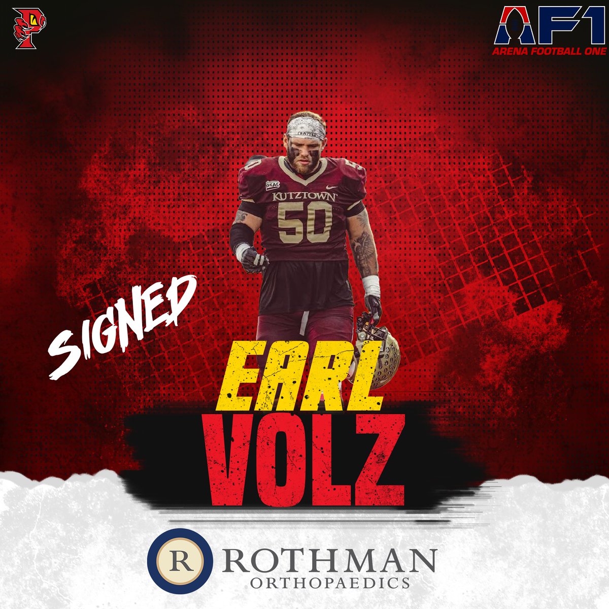 Predators_AF1's tweet photo. 🎉 Signed! 🎉
Welcome Earl Volz to the Orlando Predators! 💪🔥 Earl is set to bring strength and dominance to the Defensive Line this season. 🏈

Get ready, the defense just got even tougher! 🛡️🐾 @RothmanOrtho https://t.co/2iMRBqQ79n