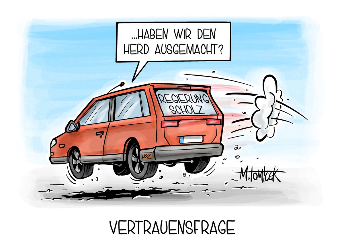 Olaf #Scholz stellt am #Montag die #Vertrauensfrage.

#Ampel #Ampelkoalition #Regierung #Neuwahlen #OlafScholz #Kanzler #Karikatur