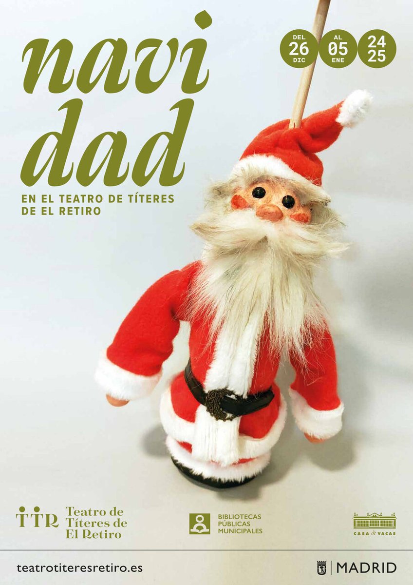 📢La #NavidadMadrid2024 🌠 llega al Teatro de Títeres de El Retiro

✅Del 26 de diciembre al 5 de enero habrá funciones y talleres especiales, que también se podrán disfrutar en otros espacios de este parque municipal 

👉informate.madrid.es/mhhmc3