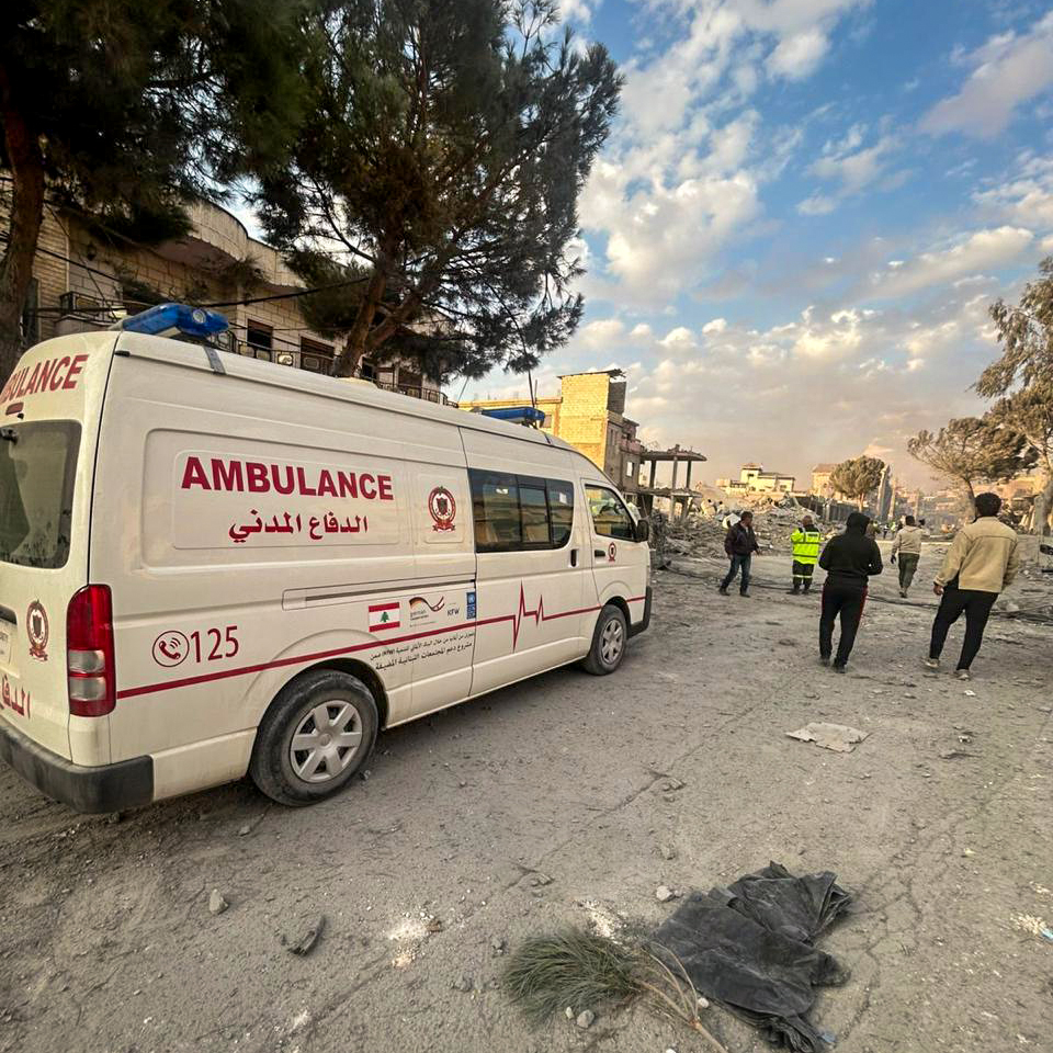 UNDP_Lebanon's tweet photo. The #CivilDefense team in #Sohmor is working tirelessly with the municipality to pave the way for early recovery following the major hostilities in #Lebanon.  

The full scale of the destruction is still unclear and #UNDP continues to support first responders and local authorities across the country.

In Sohmor,  #UNDP provided the civil defense unit with essential equipment and safety gear in partnership with #Germany through #KfW Development Bank to be able to conduct its critical mission safely and efficiently.