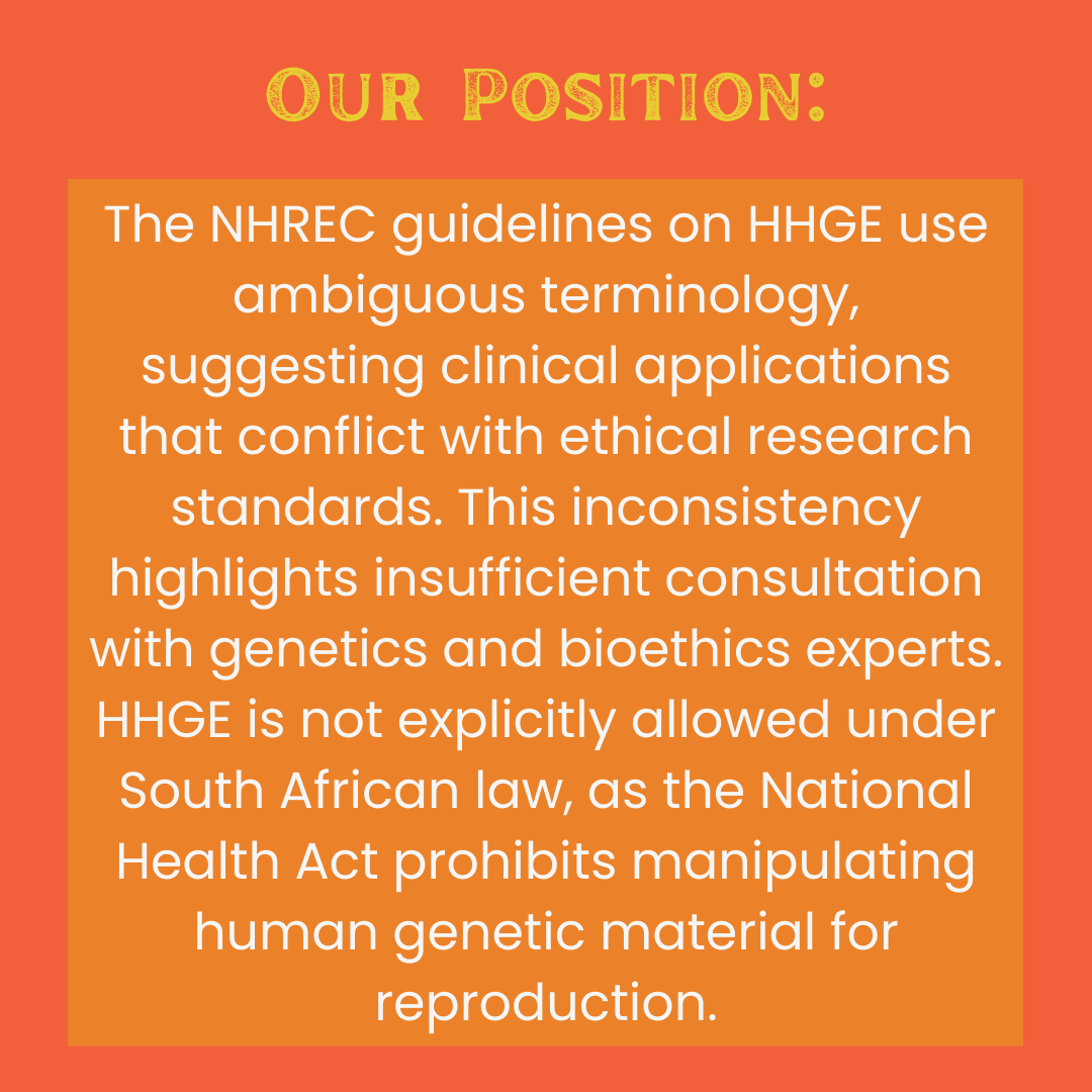 SAHumanGenetics's tweet image. 🚨 SASHG Statement on HHGE 🚨
On Dec 11, 2024, SASHG hosted an Indaba on the ethical, legal &amp;amp; social implications of heritable genome editing. We support the global moratorium &amp;amp; urge clear policies, expert consultation &amp;amp; public engagement for responsible innovation.
#SASHG