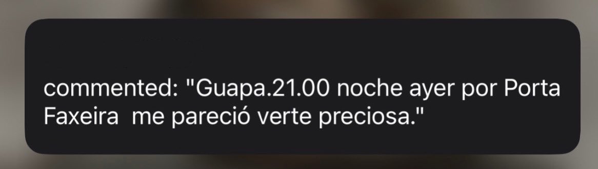 Isto non pode ser. 

Estas cousas intranquilizan, fan sentirnos inseguras e non son xustificables sexas quen sexas ou dedíqueste ao que te dediques.