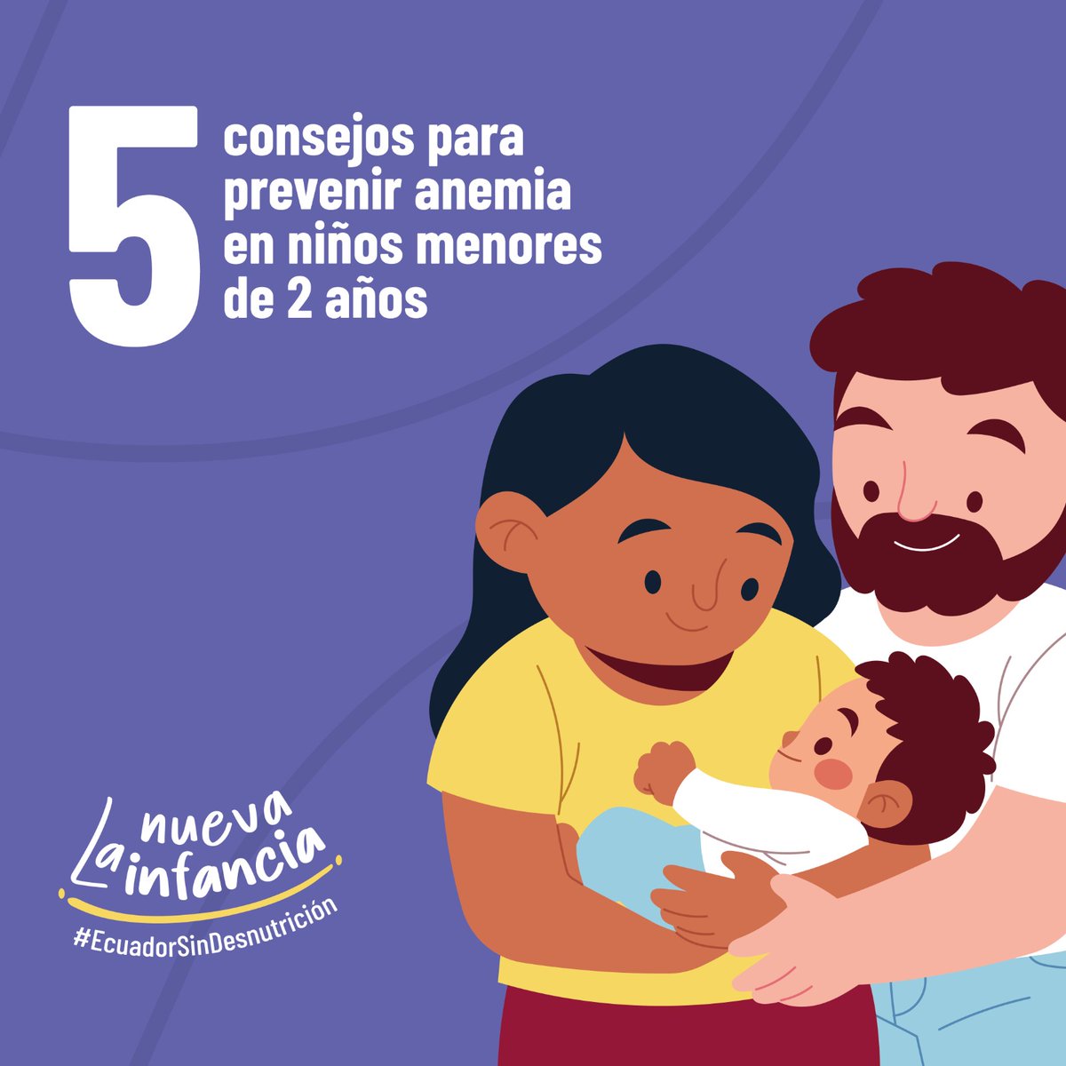 Salud_Ec's tweet photo. ¡Niños fuertes y sin anemia! 👶🏻💪🏻✨ La anemia en los primeros años de vida afecta al crecimiento, desarrollo físico y mental con consecuencias para toda la vida.  Ayúdalos a crecer sanos poniendo en práctica estos consejos. 💡🗒️ ¡Juntos podemos prevenirla!
#EcuadorSinDesnutrición https://t.co/RH8vcFAXJ6