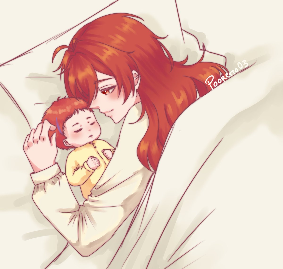 Pooretto's tweet photo. Mama with his baby https://t.co/KHRMZYgDiW