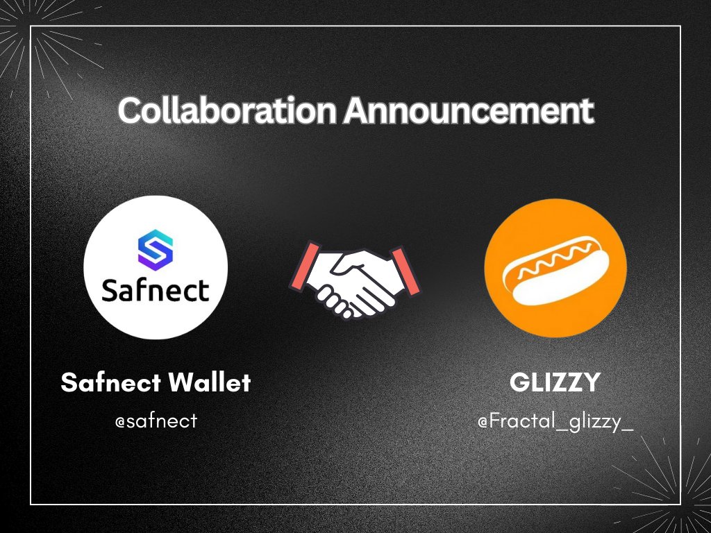 📢<a href="/safnect/">Safnect Wallet</a> X <a href="/Fractal_glizzy_/">Fractal-GLIZZY🌭</a>

🥳We are excited to partner with Safnect Wallet, the first seedless wallet, backed by Unisat, Fractal Bitcoin, Cat-20 and etc.!  

Now, <a href="/safnect/">Safnect Wallet</a> is offering 10 NFT to 10 lucky souls!     

🧡Follow <a href="/safnect/">Safnect Wallet</a> <a href="/Fractal_glizzy_/">Fractal-GLIZZY🌭</a>
🧡RT this tweet
