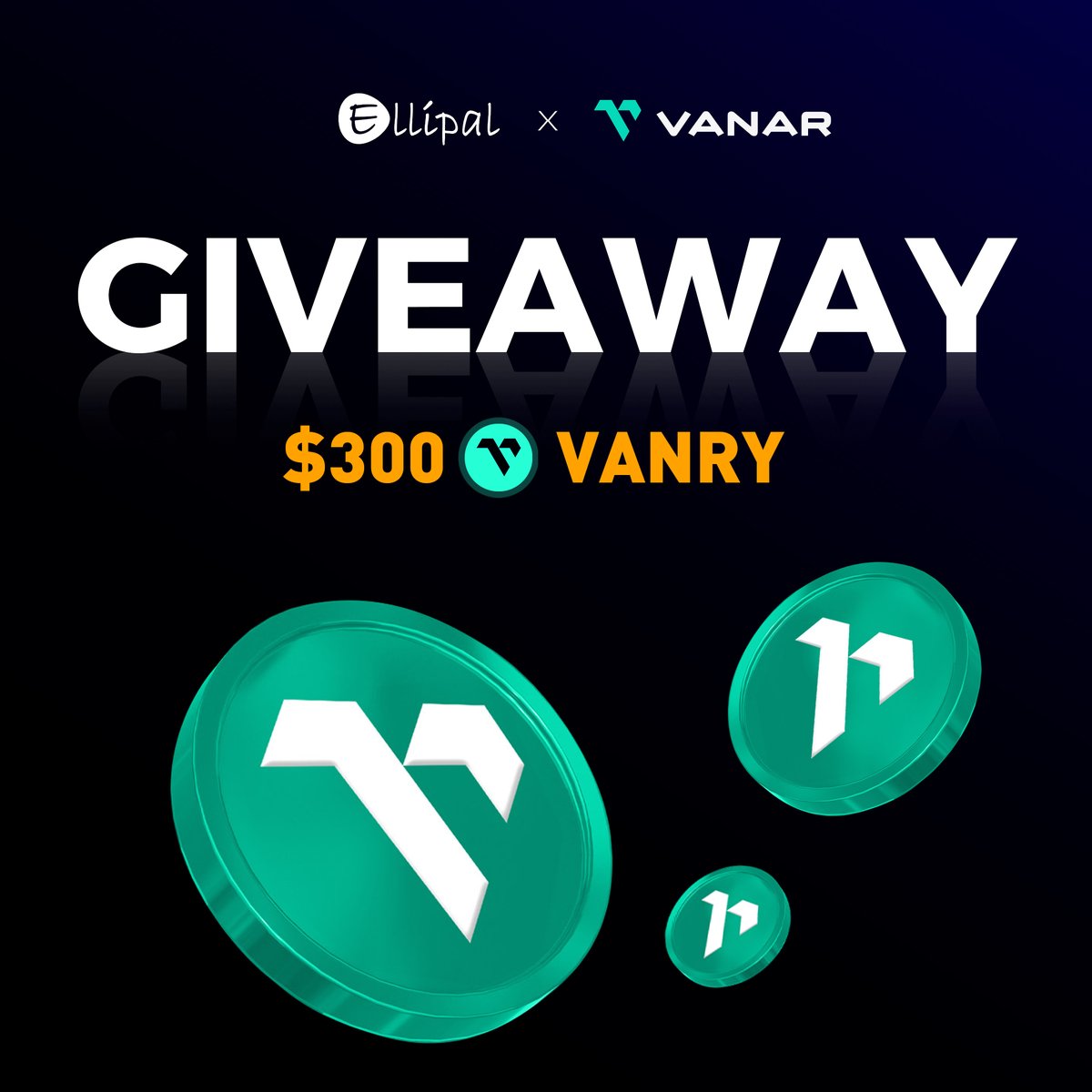 🎉 GIVEAWAY! 🎉

Win $300 in Tokens from <a href="/Vanarchain/">Vanar</a> ! 🚀
3 winners total!

To enter:
1️⃣ Follow <a href="/ellipalwallet/">ELLIPAL</a> &amp; <a href="/Vanarchain/">Vanar</a>  
2️⃣ Like &amp; RT
3️⃣ Tag 3 friends
4️⃣ Comment below!

🕒 48 hours to enter
Good luck! 🍀
#Giveaway #Crypto #ELLIPAL #Vanarchain  #Tokens