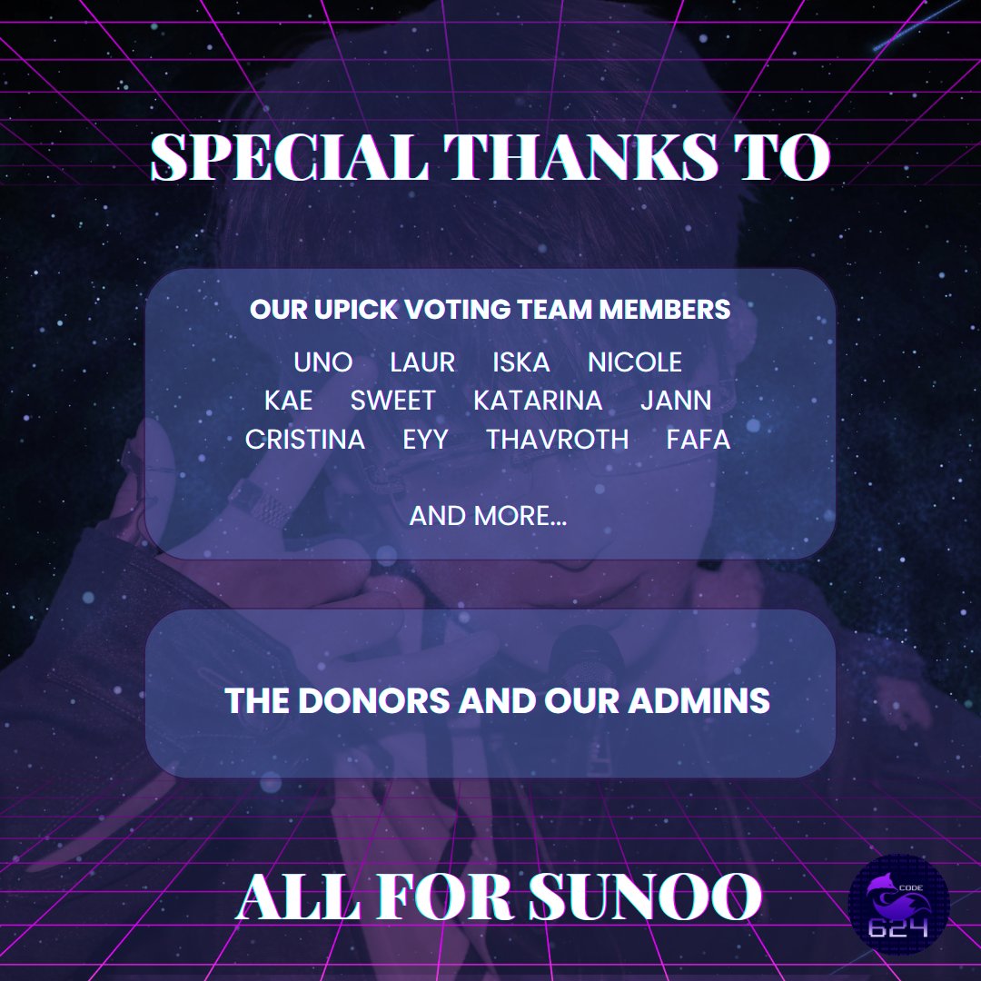 code_624's tweet photo. [💌]

We would like to thank everyone who voted on the Upick poll of Sunoo. 

With that, I would like to present our total casted votes and the hard working team who joined us in this journey. 

Thank you for doing your best for our Sunoo🫶🏻✨

#선우 #김선우 #SUNOO #ENHYPEN_SUNOO https://t.co/ccckKkX6Ir