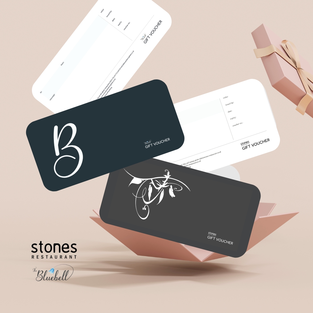 🎁 Time is running out... but we're here to save the day!
⁠
Remember, Stones / The Bluebell Vouchers can be personalised and made out to any amount. For more information, visit us online at stones-restaurant.co.uk or bluebellwingfield.co.uk &amp; click Vouchers.