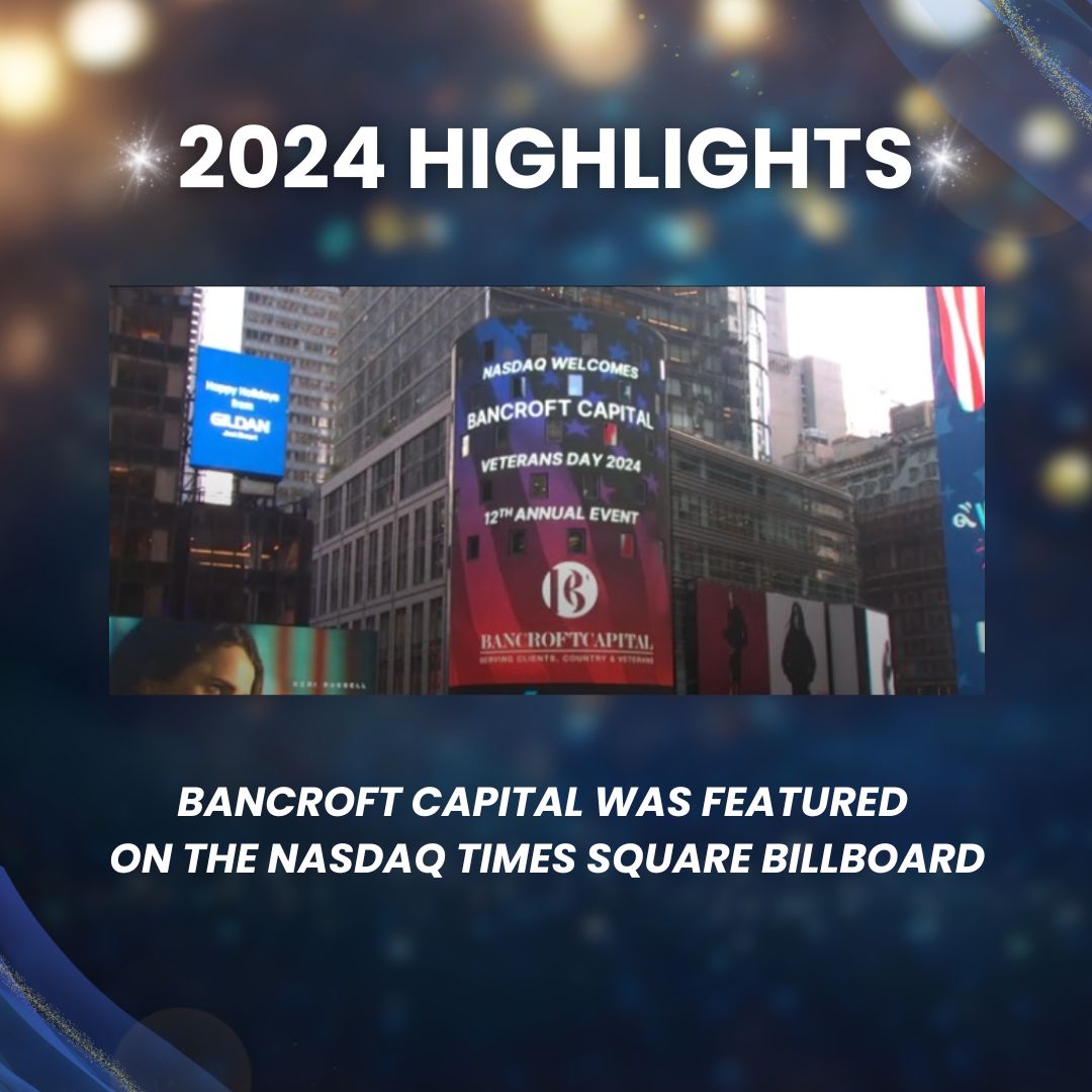 As we approach the New Year, we’re reflecting on the events of 2024. This year, our Managing Director of Capital Markets Bill Mingione, and Senior Vice President of Capital Markets Dan Morales (U.S.M.C. Retired), attended the NASDAQ Opening Bell Ceremony in honor of Veterans Day