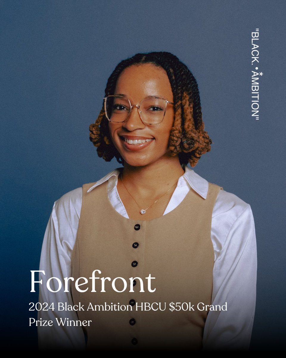 blackambitionpz's tweet photo. Announcing Our HBCU Pre-Accelerator Grand Prize Winner: Forefront
Join us in celebrating Jordyn Weaver for her game-changing vision and dedication to elevating the culture! π
#BlackAmbition #Forefront #SoAmbitious #InfluencerMarketing #Innovation #Entrepreneurship https://t.co/IrLIPv7OhL