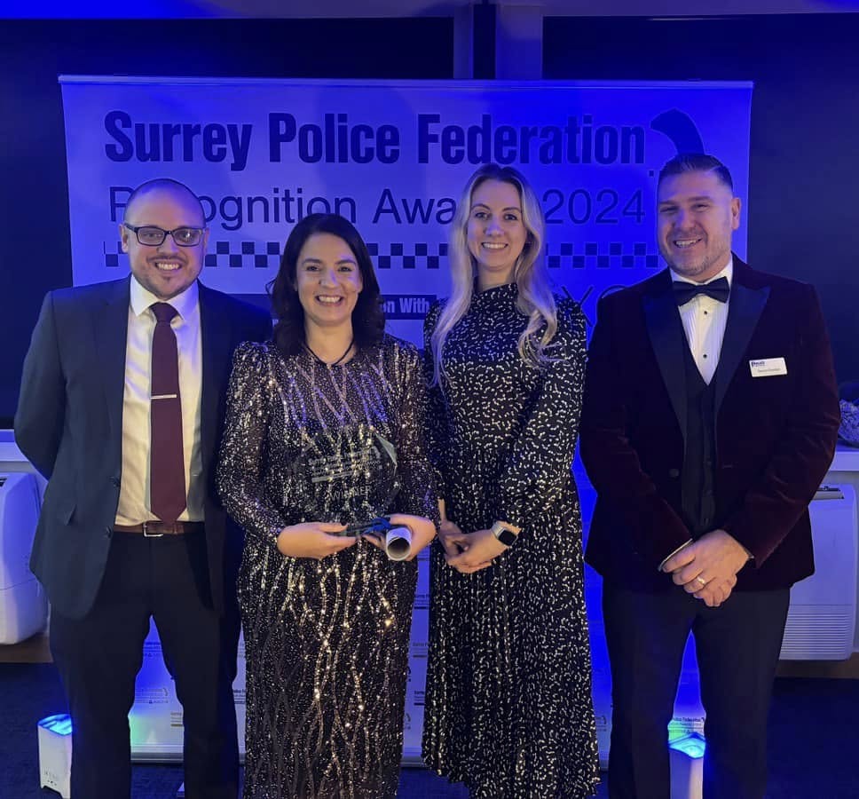 We were delighted to be sponors for the Surrey Recognition Awards last night.
Many congratulations to all the winners, a great night celebrating fantastic police work. 
#SurreyFedAwards