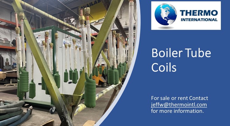 Tube shrinking #coils! We regularly build and refurbish a lot of machines &amp; accessories for our customers so the materials they need in a hurry are in stock and available. Here is the latest dip on refurbished and new #tube shrinking coils for #boiler #retube jobs. 973-970-9500
