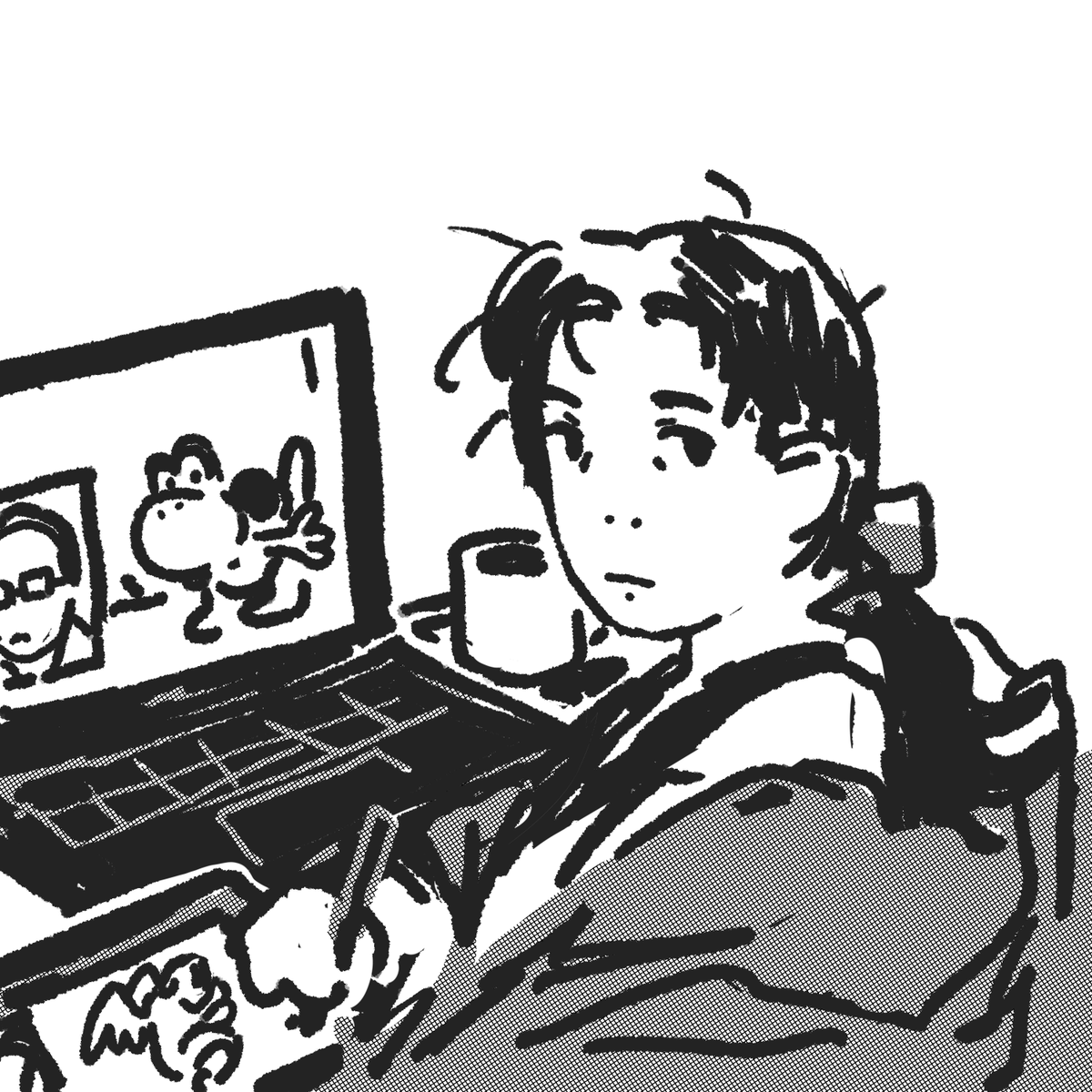 oddesque's tweet image. drawing, watching northernlion