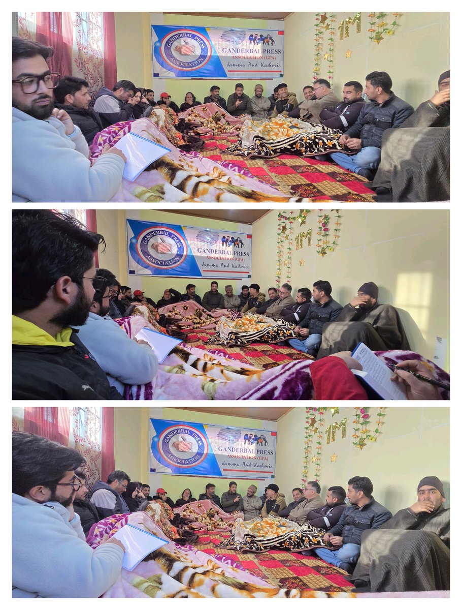 GanderbalPress1's tweet photo. Ganderbal Press Association Holds first General Body Meeting
In a major development, the Executive Council appointed a distinguished Advisory Body, Saleem Wani was appointed as Head of Advisory Body besides other members Mr. Mukhtar Ah Shah, Mr. Umer Raina &amp; Mr. Arif Kasana. https://t.co/WXr8QYHAku
