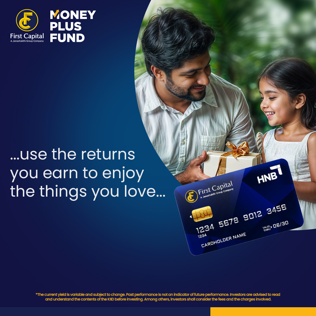 FirstCapitalLK's tweet image. Why spend your savings this season? With First Capital’s Money Plus Fund Debit Card, you can use the returns you’ve earned to cover your holiday shopping and everyday purchases without dipping into your main investment.
#FirstCapital #PerformanceFirst #Invest #UnitTrustFund