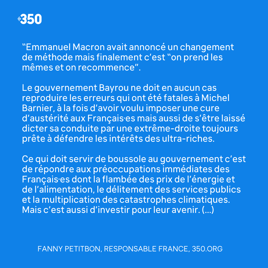 350France's tweet photo. CP | Nomination de François Bayrou comme #PremierMinistre : “Emmanuel Macron avait annoncé un changement de méthode mais finalement c’est “on prend les mêmes et on recommence” #Matignon

Notre réaction complète 👉 https://t.co/JlmGbHD1wA https://t.co/SVbUvjxL3L