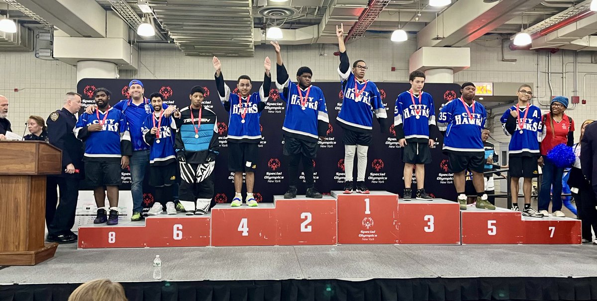 🏒 3 City Hawks Teams medal at <a href="/SpecOlympicsNY/">Special Olympics New York</a> Peter Aquilone Memorial Floorball Tournament at <a href="/javitscenter/">Javits Center</a> last weekend. 

Div 1  🥈 Unified Team 
Div 2 🥉 All-Girls Unified Team
Div 4 🥈 Varsity Team

#cityhawkspride #choosetoinclude