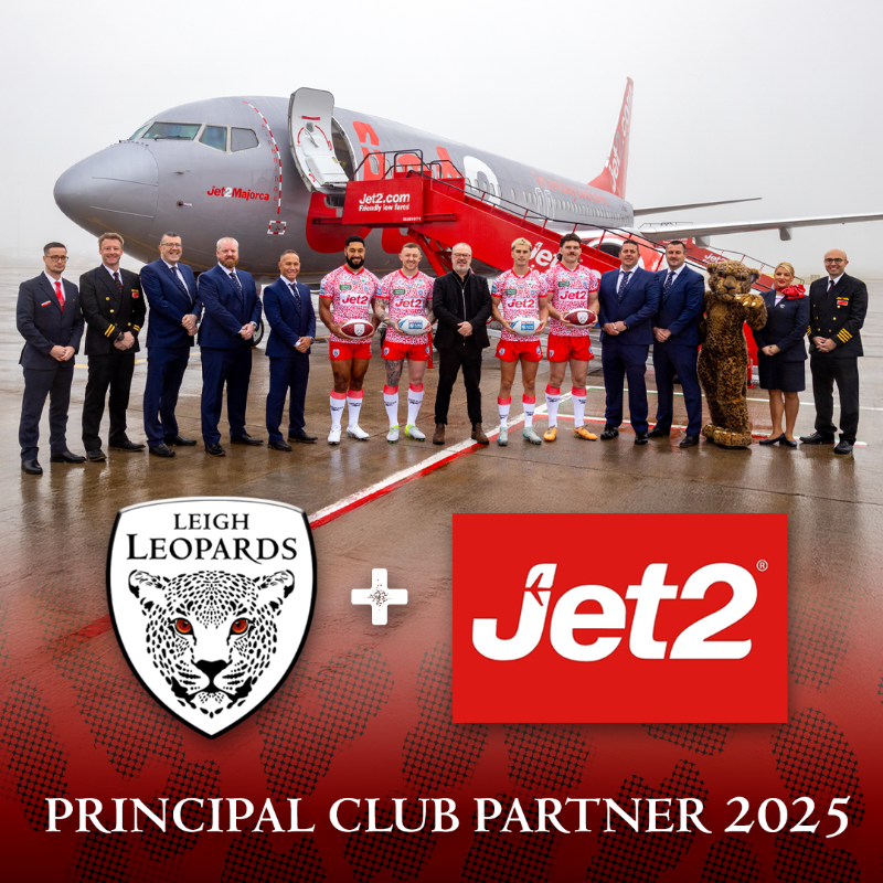 LeighLeopardsRL's tweet photo. 🛫 𝗝𝗘𝗧𝟮 𝗣𝗥𝗜𝗡𝗖𝗜𝗣𝗔𝗟 𝗖𝗟𝗨𝗕 𝗣𝗔𝗥𝗧𝗡𝗘𝗥 𝗙𝗢𝗥 𝟮𝟬𝟮𝟱 🐆

We are delighted to announce an exciting new Principal Club Partner in @Jet2tweets who will feature prominently on the front of our playing shirt for the 2025 season.

Read more ⬇️
