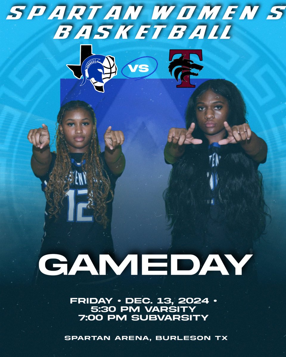 sprtnladyhoops's tweet photo. It's game day! 🏀🏀🏀
Join us at Spartan Arena tonight to support your Spartan Women's Basketball Team as they take on the Timberview Wolves.
🔵Varsity tips off at 5:30 PM
🔵Sub Varsity at 7:00 PM.
#DefendTogether
#AttackTogether 💪💙🛡️ https://t.co/8GpnsvmcH5