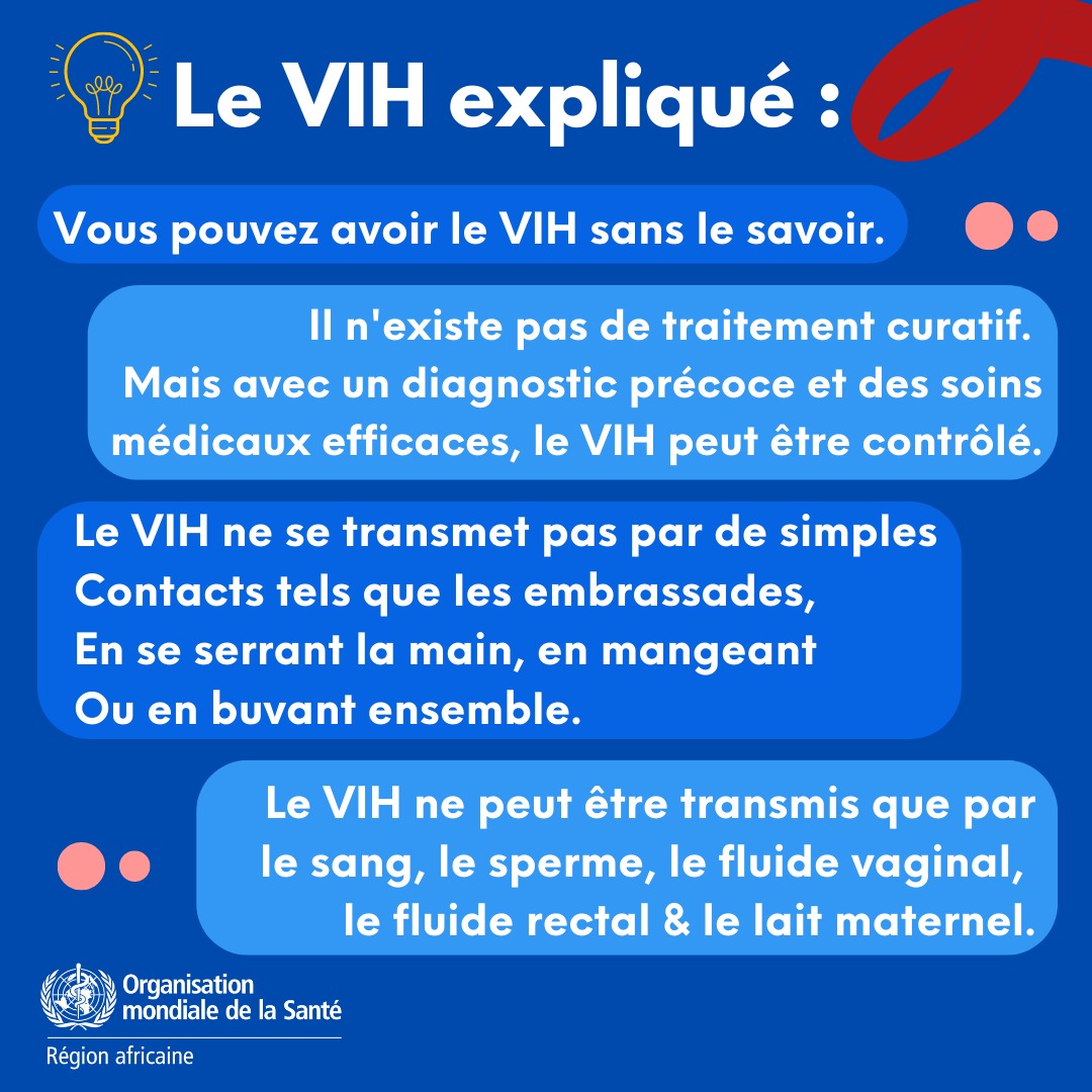 GustelMonin's tweet photo. Vous pouvez avoir VIH en vous, et vous ne vous rendrez pas compte, voilà pourquoi vous devriez vous faire dépister 😊
Décembrerouge, luttons tous contre le VIH
@OMSCongo https://t.co/AuB1UdWL6e