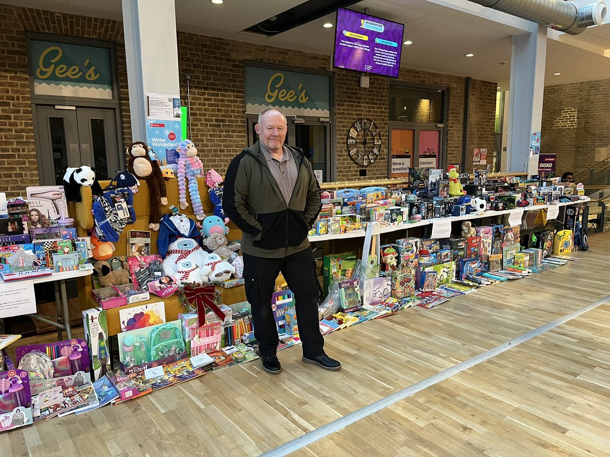 What an incredible collection for this year’s Toys on the Table collection. Organised once again by <a href="/uniofleicester/">University of Leicester</a> colleague Richard Gamble, the donations by staff, students and contractors will go to children in need across the region this Christmas. toysonthetable.org.uk