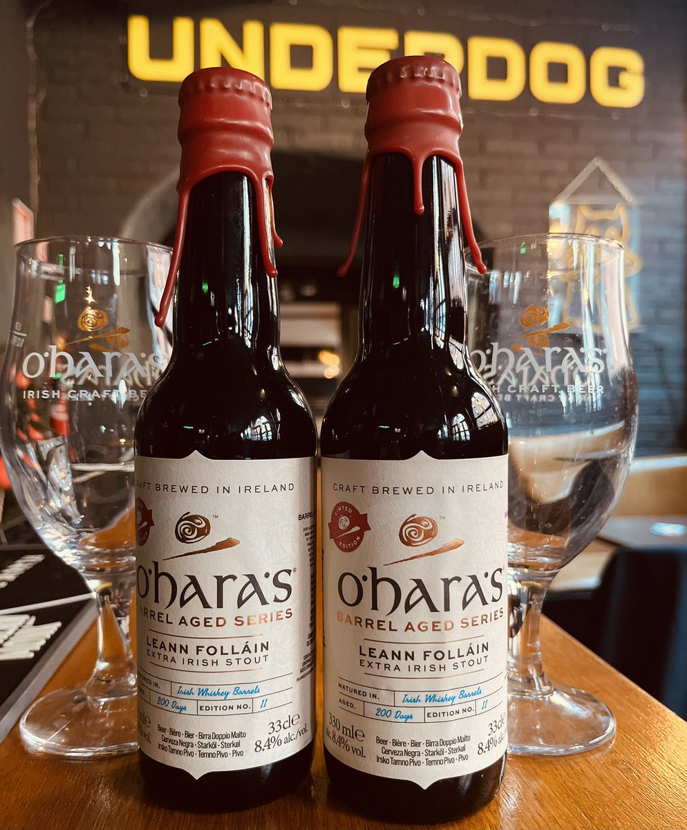 UnderDogDub's tweet photo. Nothing says Christmas like Barrel Aged Leann Follรกin! Continuing our #12DaysofBeermas weโve just tapped this festive favourite! โฌ6 scoops all evening! Tonightโs raffle is a pair of BA Leann Follรกin bottles plus glassware! Oooh, fancy!
๐๐๐ป๐ปโ๐ผโ๐ผ https://t.co/TDqUjdfhKC