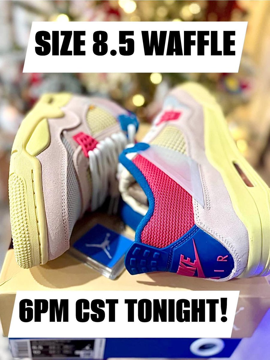 crazedwebguy's tweet photo. 6PM CST TONIGHT! YOU DON’T WANT TO MISS IT! 🔥 
#SNEAKERHELPERS #WAFFLES #JORDAN4UNION https://t.co/I0HLZVHlgV