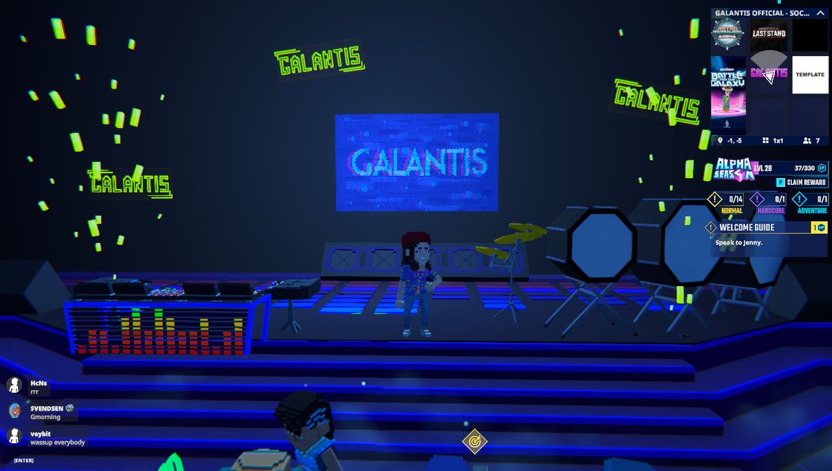 Thiago_Perfil's tweet photo. Rocking out at the @wearegalantis Stage in @TheSandboxGame. The virtual crowd is going wild! 🎉🔊 https://t.co/P8NhI32yUz #TheSandbox #AlphaSeason4 #AS4SocialChallenge https://t.co/BwtjBHAO5H