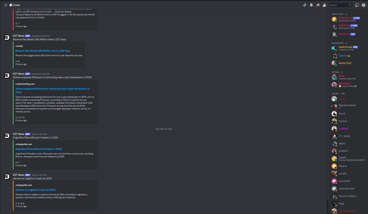 📰 Stay Updated with Global Crypto News on Discord!

Dash 2 Trade now brings you the latest global crypto news directly to our Discord channel. Stay informed with:

🌍 Market trends and updates
📈 Breaking news impacting the crypto world
💡 Insights to help you make smarter