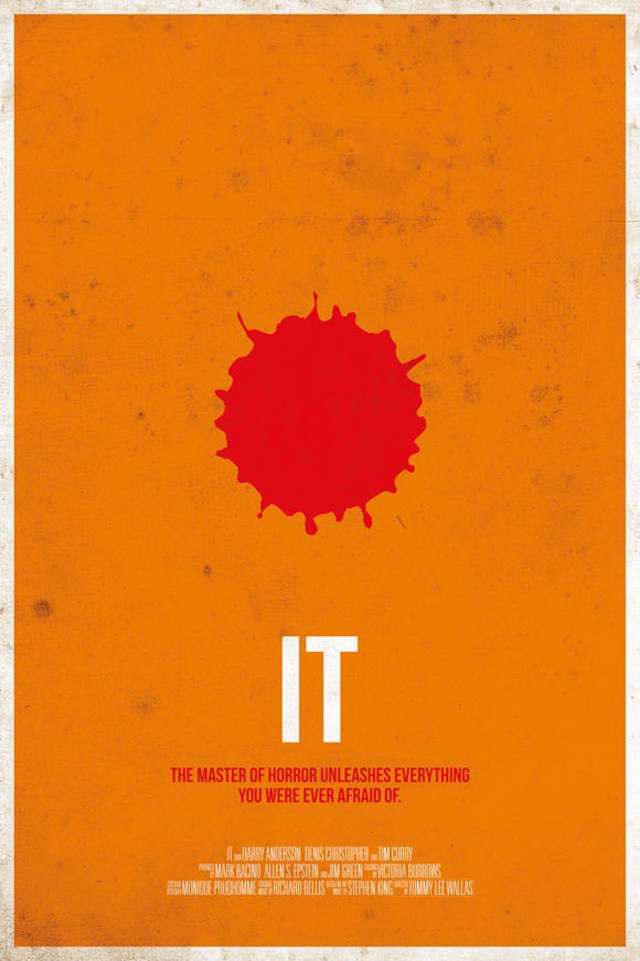 フランスのデザイナー　マシュー・ロジュ氏によるホラー映画のミニマルグラフィック
#イット 
#ジョーズ