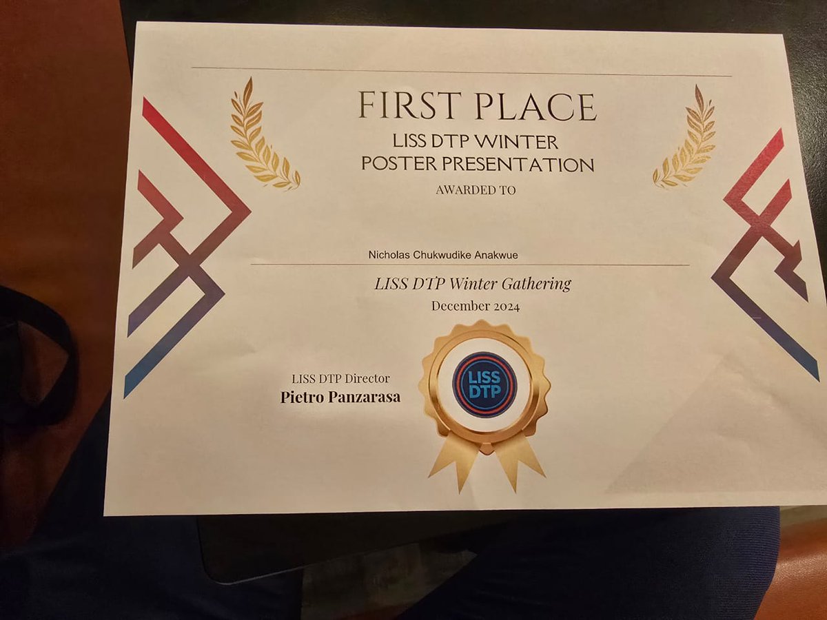 dikeogu👑💕 (@dikeanakwue) on Twitter photo Had the opportunity to present my ongoing PhD in Pol Sci at <a href="/QMUL/">Queen Mary University of London</a> in poster format at the <a href="/lissdtp/">LISS-DTP</a> Winter Gathering at <a href="/KingsCollegeLon/">King's College London</a> yesterday.
Also humbled to have gone home with the 1st Prize in the Poster Competition!
#lissdtp
<a href="/QMPoliticsIR/">Queen Mary Politics and IR</a> Had the opportunity to present my ongoing PhD in Pol Sci at <a href="/QMUL/">Queen Mary University of London</a> in poster format at the <a href="/lissdtp/">LISS-DTP</a> Winter Gathering at <a href="/KingsCollegeLon/">King's College London</a> yesterday.
Also humbled to have gone home with the 1st Prize in the Poster Competition!
#lissdtp
<a href="/QMPoliticsIR/">Queen Mary Politics and IR</a>