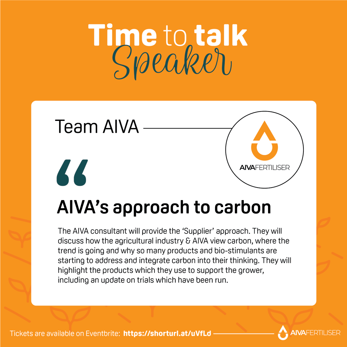 AivaFertiliser's tweet image. Get to know the speakers talks ahead of the upcoming #TimetoTalk #Carbon sessions in January.

Last on the list of contributors to these sessions, the team will be presenting  'AIVA's approach to carbon'

Tickets are still available here shorturl.at/XxYdL