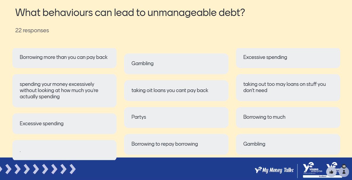 ailsaatu's tweet photo. Great morning at Langholm Academy for our final My Money Talks workshop all about Borrowing money. The S6's had some great chat the past 2 weeks about this topic as well as budgeting &amp; saving. 

#financialeducation @scotfinschools @DGCEducation https://t.co/yu2u3m3LBu