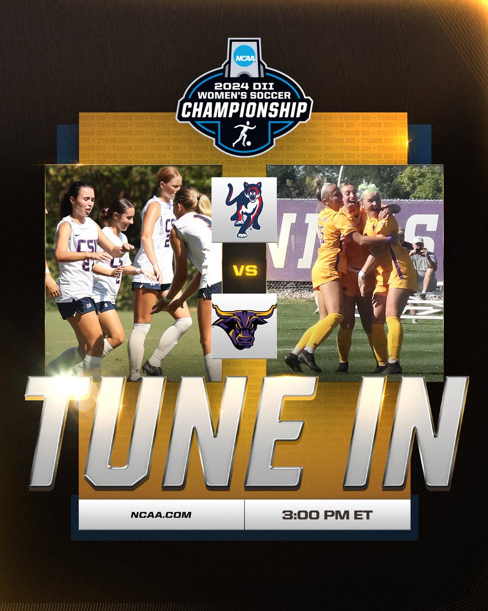 NCAA Division II (@ncaadii) on Twitter photo The day is finally here!
Our first #D2WSOC national semifinal features <a href="/CSUCougars/">Columbus State Cougars</a> taking on <a href="/MinnStAthletics/">Minn. St. Athletics</a> at 3 PM ET.
📺 on.ncaa.com/D2WSOCsf1
📰 on.ncaa.com/D2WSOCsp
#MakeItYours The day is finally here!
Our first #D2WSOC national semifinal features <a href="/CSUCougars/">Columbus State Cougars</a> taking on <a href="/MinnStAthletics/">Minn. St. Athletics</a> at 3 PM ET.
📺 on.ncaa.com/D2WSOCsf1
📰 on.ncaa.com/D2WSOCsp
#MakeItYours