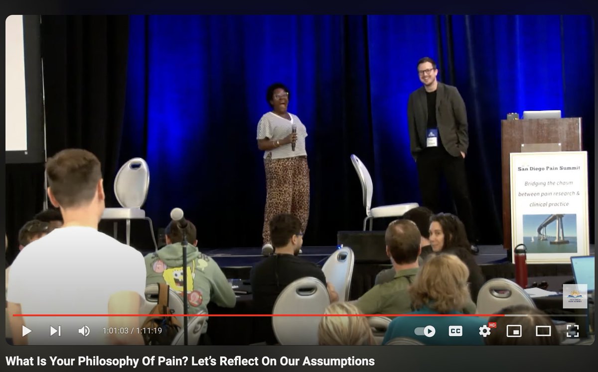 San Diego Pain Summit presentations are now available on YouTube, including our session: "What Is Your Philosophy of Pain? Let's Reflect On Our Assumptions".  youtube.com/watch?v=9P6f9J…