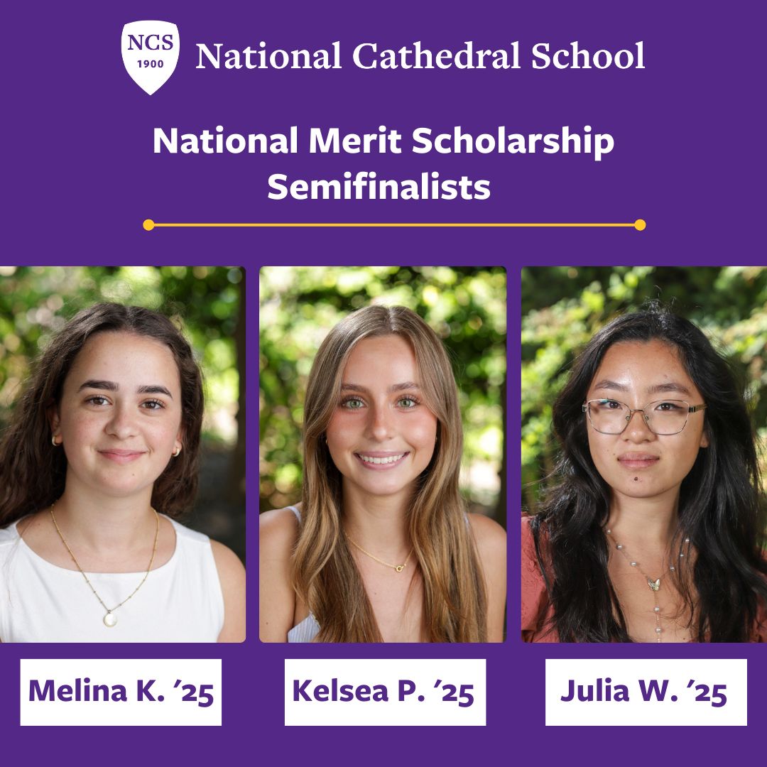 🎉 A huge congratulations to Melina K. ’25, Kelsea P. ’25, and Julia W. ’25 for being named National Merit Semifinalists! 🏅 We’re so proud of the REVOLUTIONARY Class of 2025! 

 💜💛 #ThePowerOfYoungWomen #NationalMerit