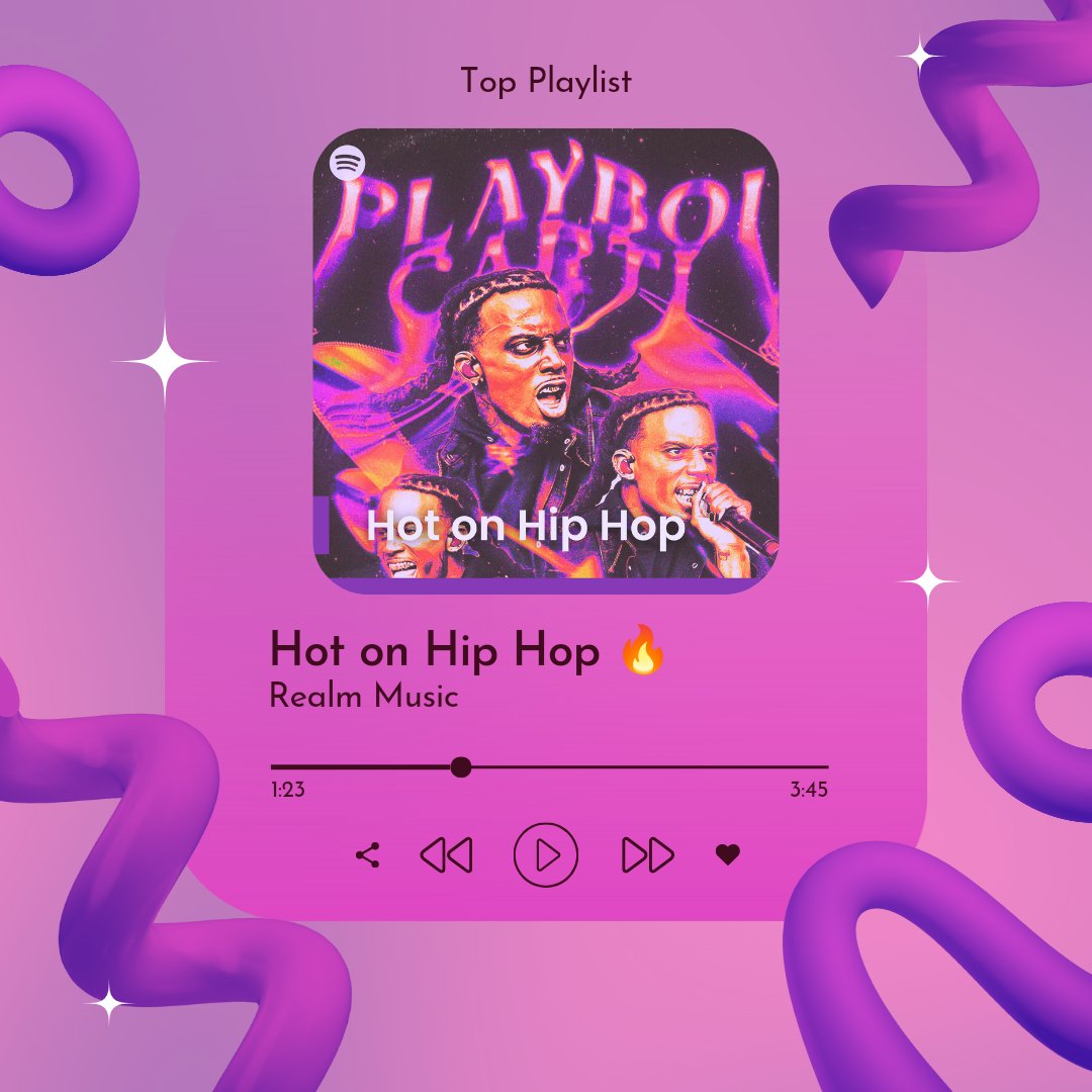 RealmMusicHQ's tweet photo. 🔥 New Playlist: Hot on Hip-Hop 🔥

Check out the freshest beats and hottest tracks in hip-hop! From up-and-coming artists to your favorite icons, this playlist has it all.

👉 Listen Now: https://t.co/vYGodXRYff

#HipHop #NewMusic #RealmMusic
#Spotify #SpotifyPlaylist https://t.co/IC4LhybgZj