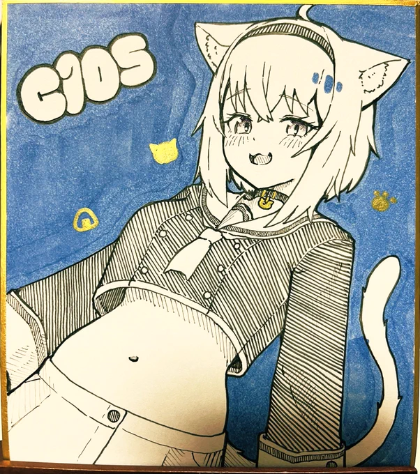 色紙4枚描いた 