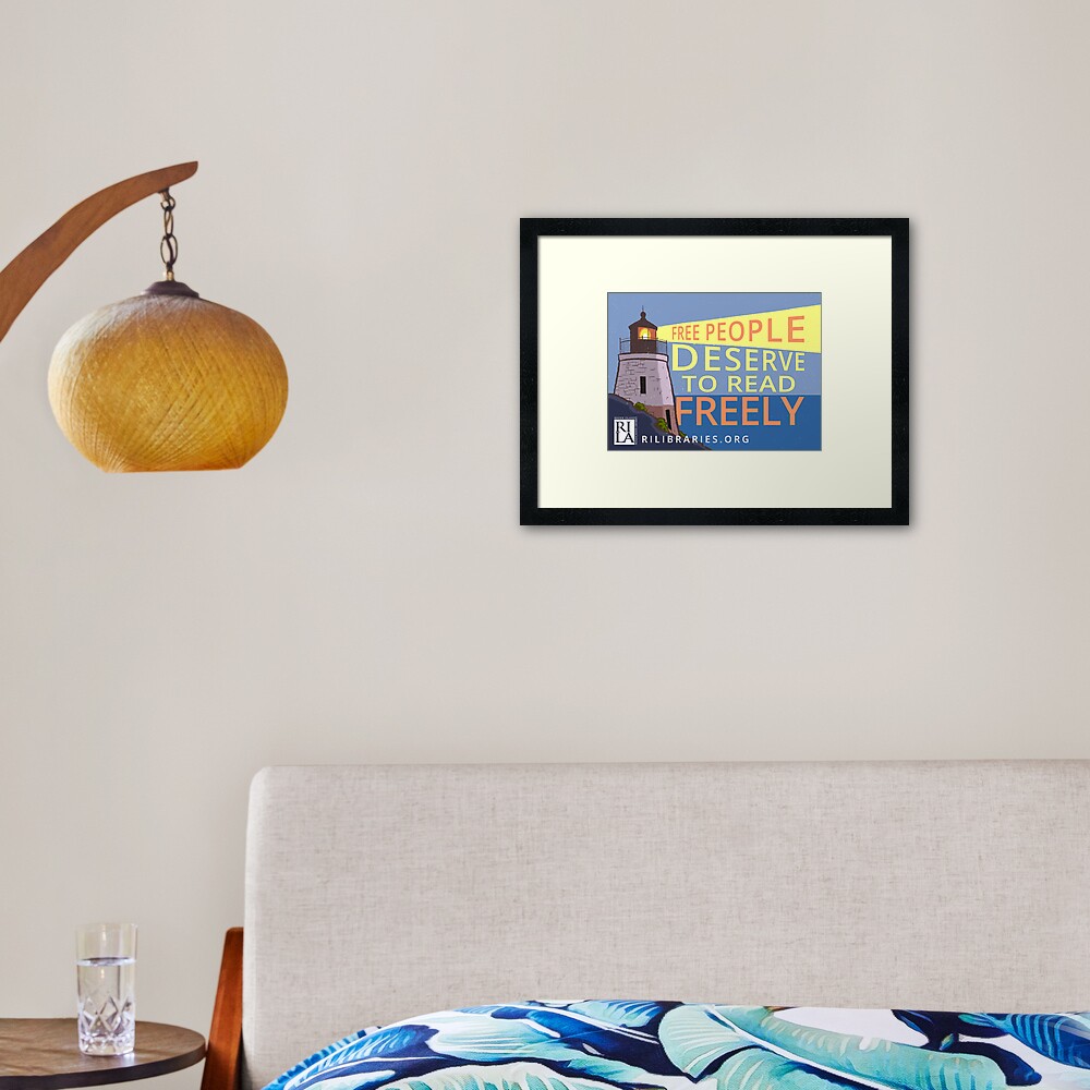 Spice up your home decor with a print that says 'Free People Deserve to Read Freely'. Shop at: redbubble.com/people/RILibra…